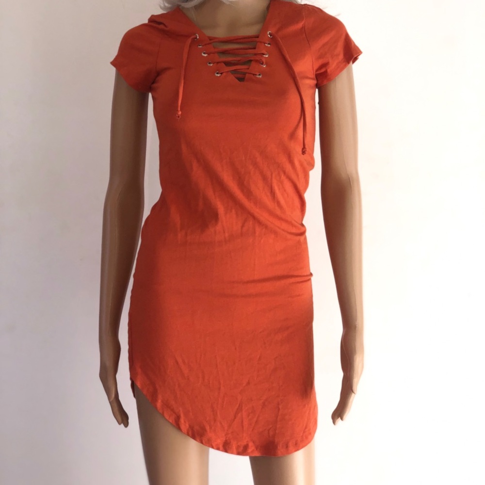 Burnt Orange T-Shirt Dress